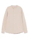 Manuel Ritz Logo-embroidered Shirt In Neutrals