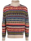 MANUEL RITZ LOGO-PATCH FAIR ISLE INTARSIA-KNIT JUMPER