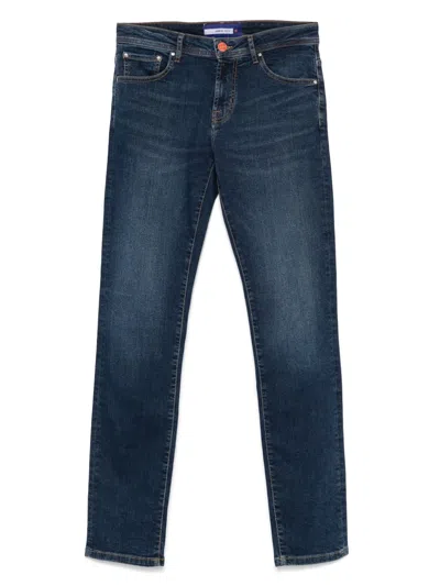 MANUEL RITZ LOGO-PATCH JEANS