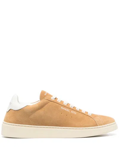 Manuel Ritz Logo-print Suede Sneakers In Neutrals