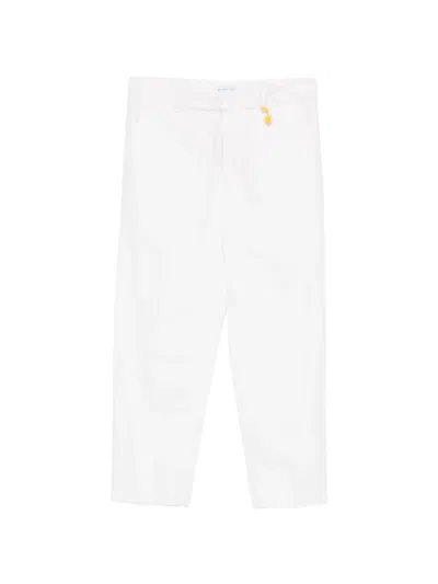 Manuel Ritz Logo-charm Trousers In White