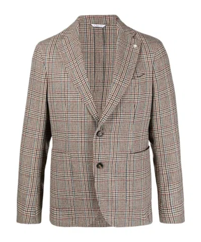 Manuel Ritz Long-sleeved Suit Coat In Nude