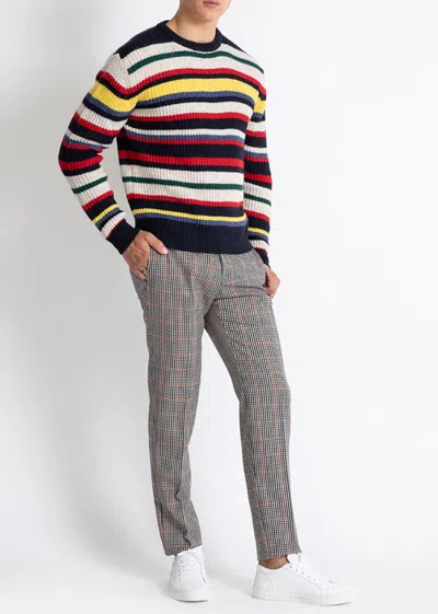 Manuel Ritz Maglia In Lana Multicolor In Multicolore