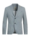 Manuel Ritz Man Blazer Azure Size 44 Cotton, Elastane In Blue