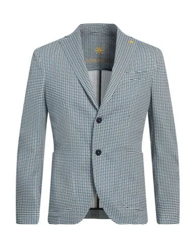 Manuel Ritz Man Blazer Azure Size 44 Cotton, Elastane In Blue