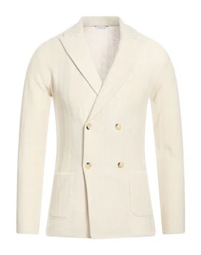 Manuel Ritz Man Blazer Beige Size 3xl Cotton, Acrylic In Neutral