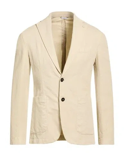 Manuel Ritz Man Blazer Beige Size 40 Cotton, Linen, Lyocell, Elastane In Neutral