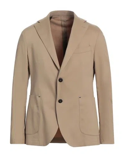 Manuel Ritz Man Blazer Beige Size 40 Cotton, Polyamide, Elastane In Beige