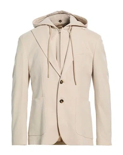 Manuel Ritz Man Blazer Beige Size 40 Cotton In Neutral