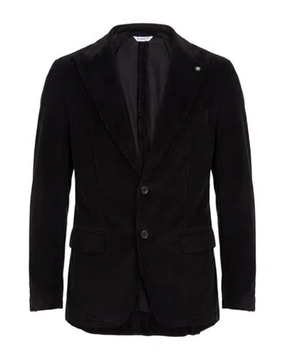 Manuel Ritz Man Blazer Black Size 36 Cotton, Lyocell, Elastane