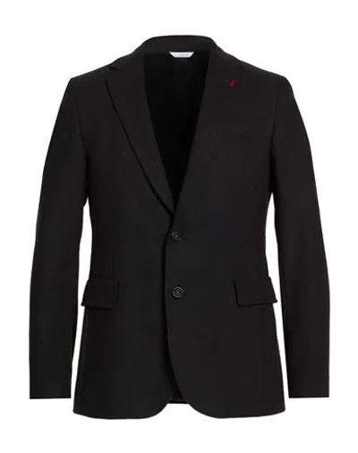 Manuel Ritz Man Blazer Black Size 36 Polyester, Viscose, Elastane