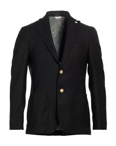 Manuel Ritz Man Blazer Black Size 36 Virgin Wool
