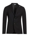 Manuel Ritz Man Blazer Black Size 46 Wool, Elastane In Black