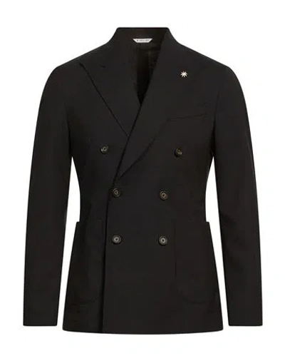 Manuel Ritz Man Blazer Black Size 36 Wool, Elastane