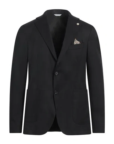 Manuel Ritz Man Blazer Black Size 42 Wool, Elastane