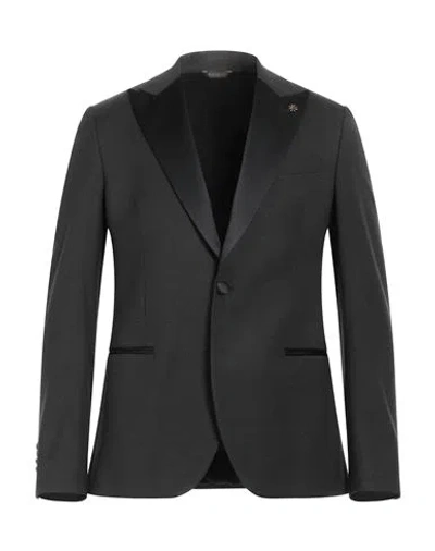 Manuel Ritz Man Blazer Black Size 40 Polyester, Viscose, Elastane
