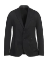 Manuel Ritz Man Blazer Black Size 46 Cotton, Polyamide, Elastane In Black