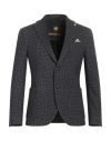 Manuel Ritz Man Blazer Black Size 44 Cotton, Elastane
