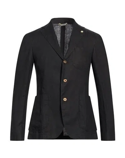 Manuel Ritz Man Blazer Black Size 44 Linen