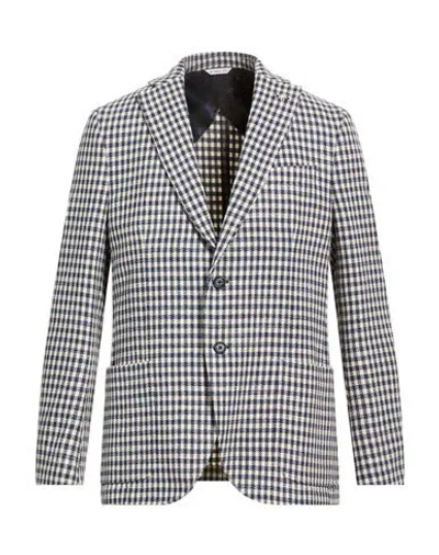 Manuel Ritz Man Blazer Blue Size 40 Polyester, Cotton, Acrylic, Polyamide In Black