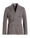 Manuel Ritz Man Blazer Blue Size 42 Cotton, Polyamide In Gray