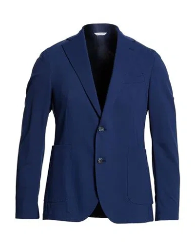 Manuel Ritz Man Blazer Blue Size 42 Cotton, Polyamide, Elastane