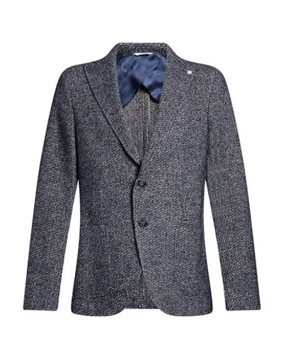 Manuel Ritz Man Blazer Blue Size 44 Cotton, Polyester, Acrylic, Wool