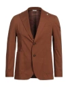 Manuel Ritz Man Blazer Brown Size 38 Cotton, Elastane