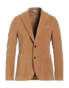 Manuel Ritz Man Blazer Camel Size 38 Cotton, Elastane In Beige
