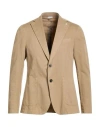 Manuel Ritz Man Blazer Camel Size 36 Cotton, Polyamide, Elastane In Brown