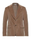 Manuel Ritz Man Blazer Camel Size 42 Cotton, Modal, Elastane In Beige