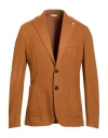 Manuel Ritz Man Blazer Camel Size 44 Virgin Wool, Polyamide, Elastane In Brown