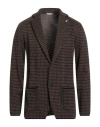 Manuel Ritz Man Blazer Camel Size Xxl Acrylic, Virgin Wool In Multi