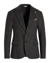 Manuel Ritz Man Blazer Charcoal Size 40 Virgin Wool, Acrylic, Polyester In Gray