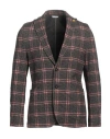 Manuel Ritz Man Blazer Coral Size 34 Cotton, Elastane In Red