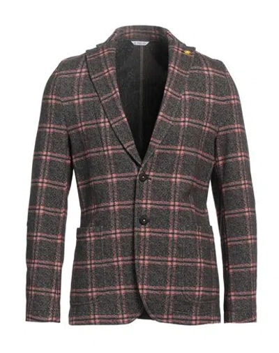 Manuel Ritz Man Blazer Coral Size 34 Cotton, Elastane In Red