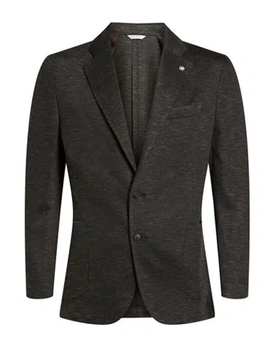 Manuel Ritz Man Blazer Dark Brown Size 34 Viscose, Polyester, Elastane