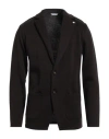 Manuel Ritz Man Blazer Dark Brown Size Xxl Acrylic, Wool