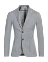 Manuel Ritz Man Blazer Grey Size 36 Wool, Elastane In Gray