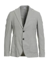 Manuel Ritz Man Blazer Light Grey Size 38 Organic Cotton, Linen, Elastane In Gray