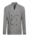 Manuel Ritz Man Blazer Grey Size 46 Wool, Elastane In Gray