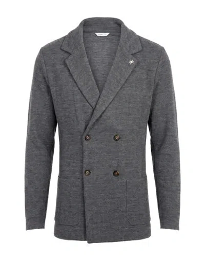 Manuel Ritz Man Blazer Grey Size M Acrylic, Wool In Gray