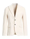 Manuel Ritz Man Blazer Ivory Size 42 Cotton, Lyocell, Elastane In White