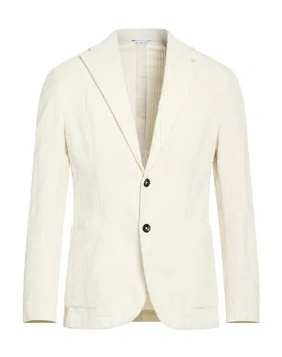 Manuel Ritz Man Blazer Ivory Size 44 Cotton, Elastane In White