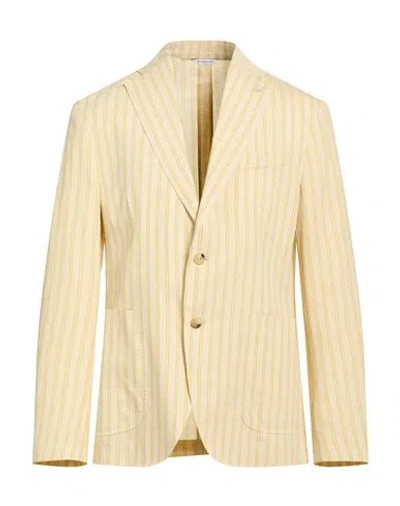 Manuel Ritz Man Blazer Ivory Size 46 Linen, Viscose, Polyamide In Multi