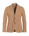 Manuel Ritz Man Blazer Cocoa Size 46 Linen, Cotton, Elastane In Beige