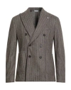 Manuel Ritz Man Blazer Khaki Size 38 Wool, Polyester, Polyamide, Cotton In Brown