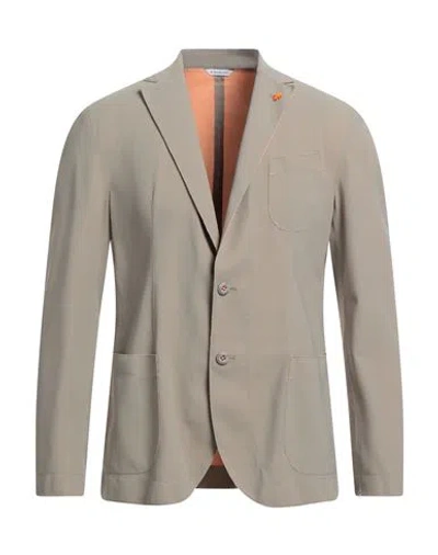 Manuel Ritz Man Blazer Khaki Size 40 Polyamide, Elastane In Beige