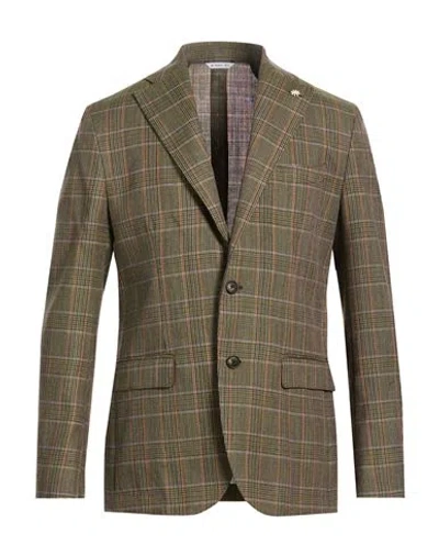 Manuel Ritz Man Blazer Khaki Size 40 Wool In Beige