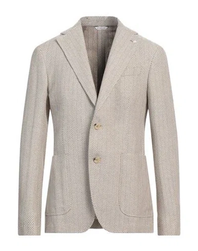 Manuel Ritz Man Blazer Khaki Size 50 Cotton, Viscose, Polyester In Beige